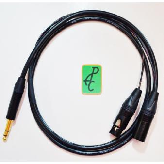 15' Insert Cable 1/4" TRS - Dual XLR Image